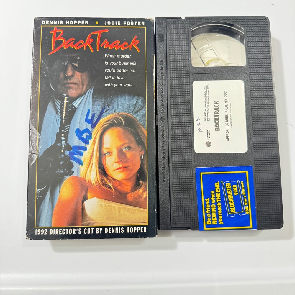 BackTrack VHS 1992 Directors Cut‎ Dennis Hopper Jodie Foster Vestron Video 19952